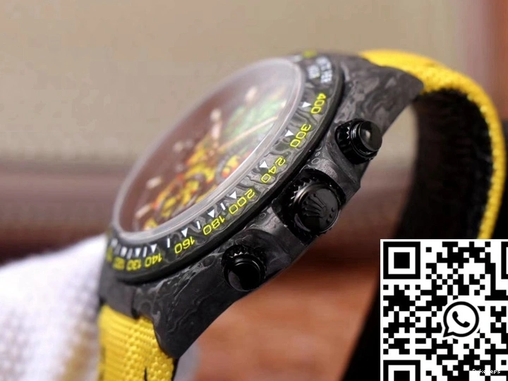 Fiber Carbon Rolex Chronograph Dial Daytona Edition Skull Cosmos Color 0402